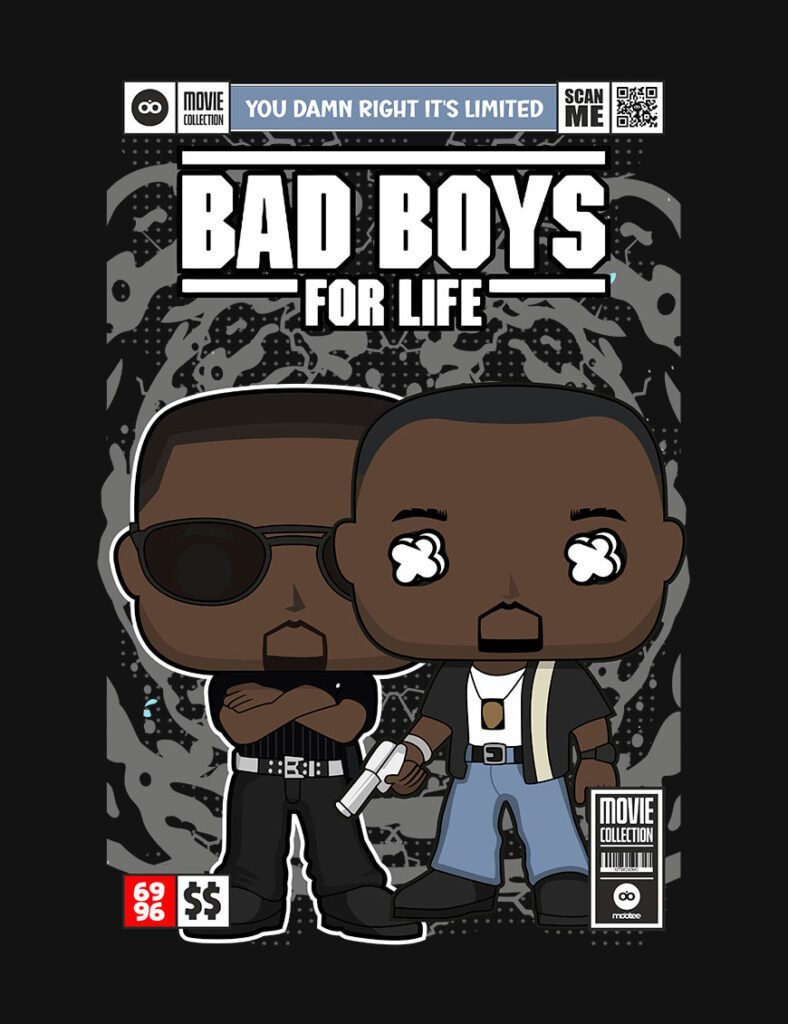 Grafika na koszulce z nadrukiem w stylu Funko Pop - Bad Boys