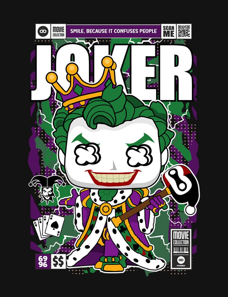 Grafika na koszulkę z nadrukiem w stylu Funko Pop - Joker