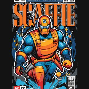 Grafika na koszulkę z nadrukiem w stylu Funko Pop - Superbohater - Skaffie