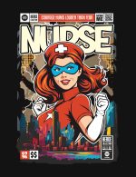 Grafika na koszulkę z nadrukiem w stylu Funko Pop - Superbohater - The Nurse - pielęgniarka