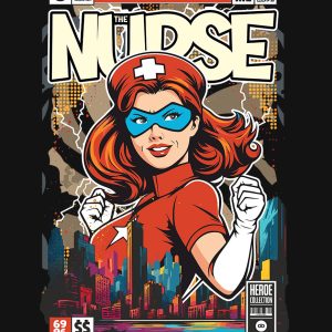 Grafika na koszulkę z nadrukiem w stylu Funko Pop - Superbohater - The Nurse - pielęgniarka