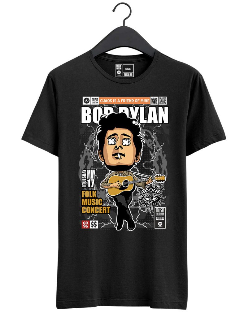 Koszulka z nadrukiem w stylu Funko Pop - Bob Dylan