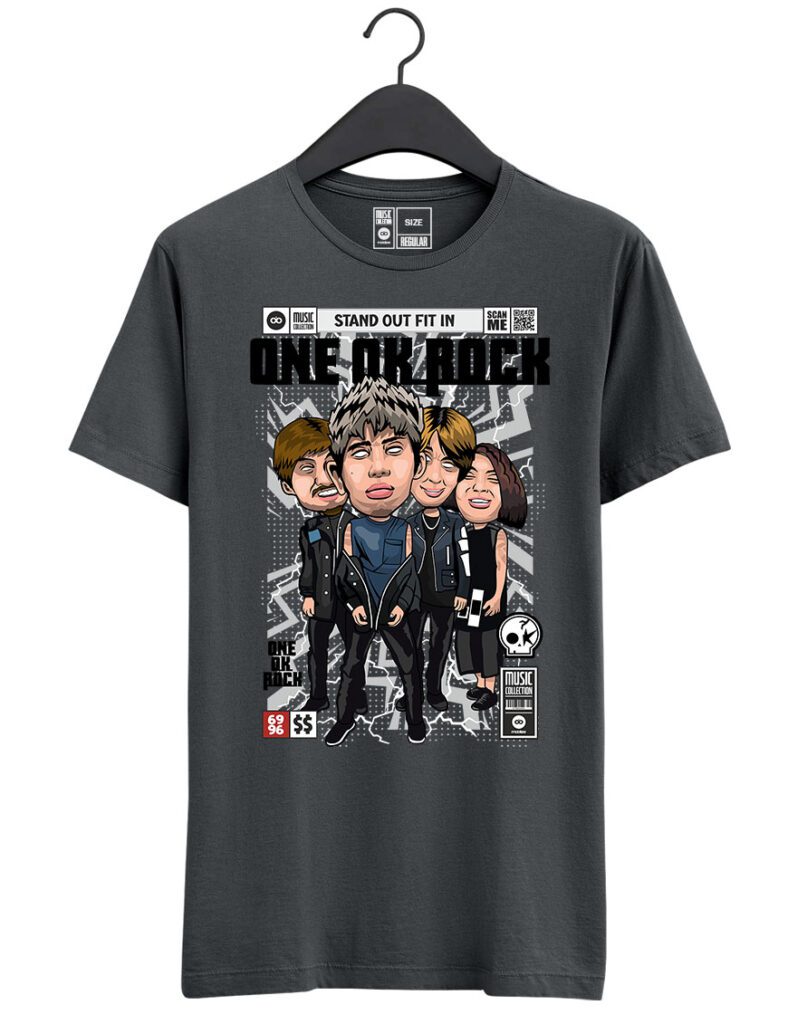 Koszulka z nadrukiem w stylu Funko Pop - One ok Rock