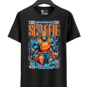 Koszulka z nadrukiem w stylu Funko Pop - Superbohater - Skaffie