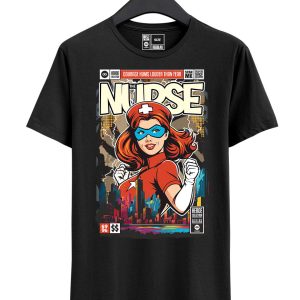 Koszulka z nadrukiem w stylu Funko Pop - Superbohater - The Nurse - pielęgniarka