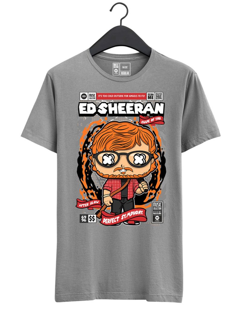 Koszulka z nadrukiem w stylu Funko Pop - Ed Sheeran